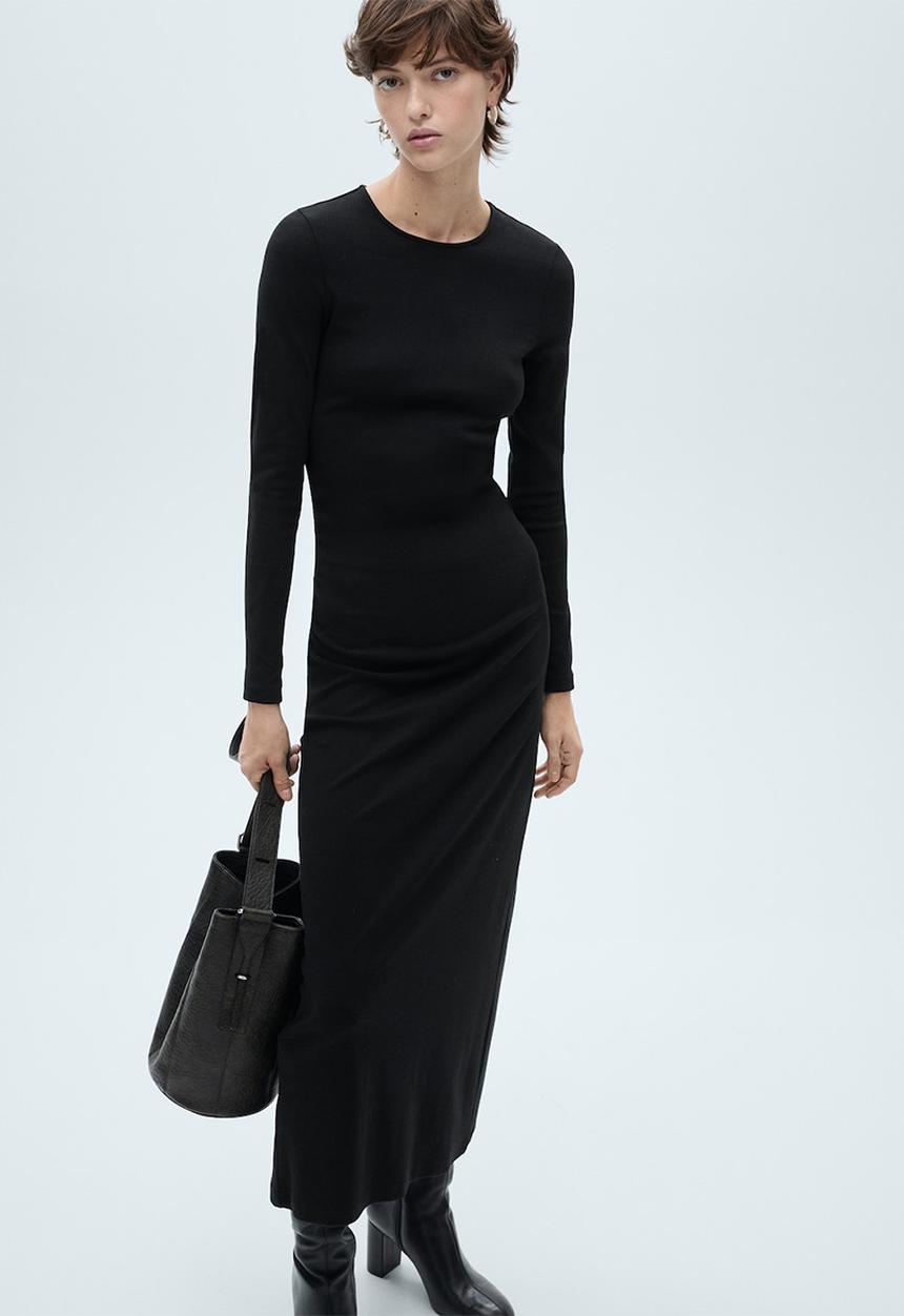 MANGO - Dress basila - black