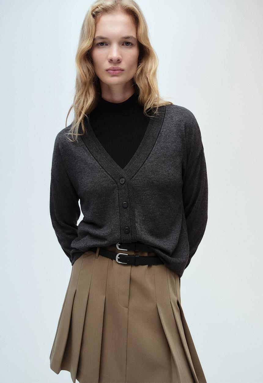 MANGO - Cardigan lucca - dark grey1