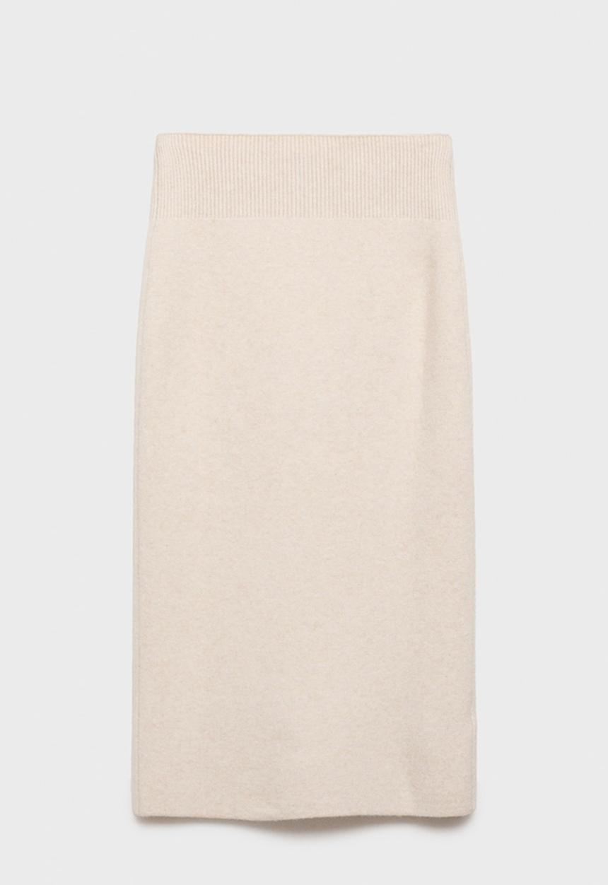 MANGO - Skirt rebecca - light pastel beige