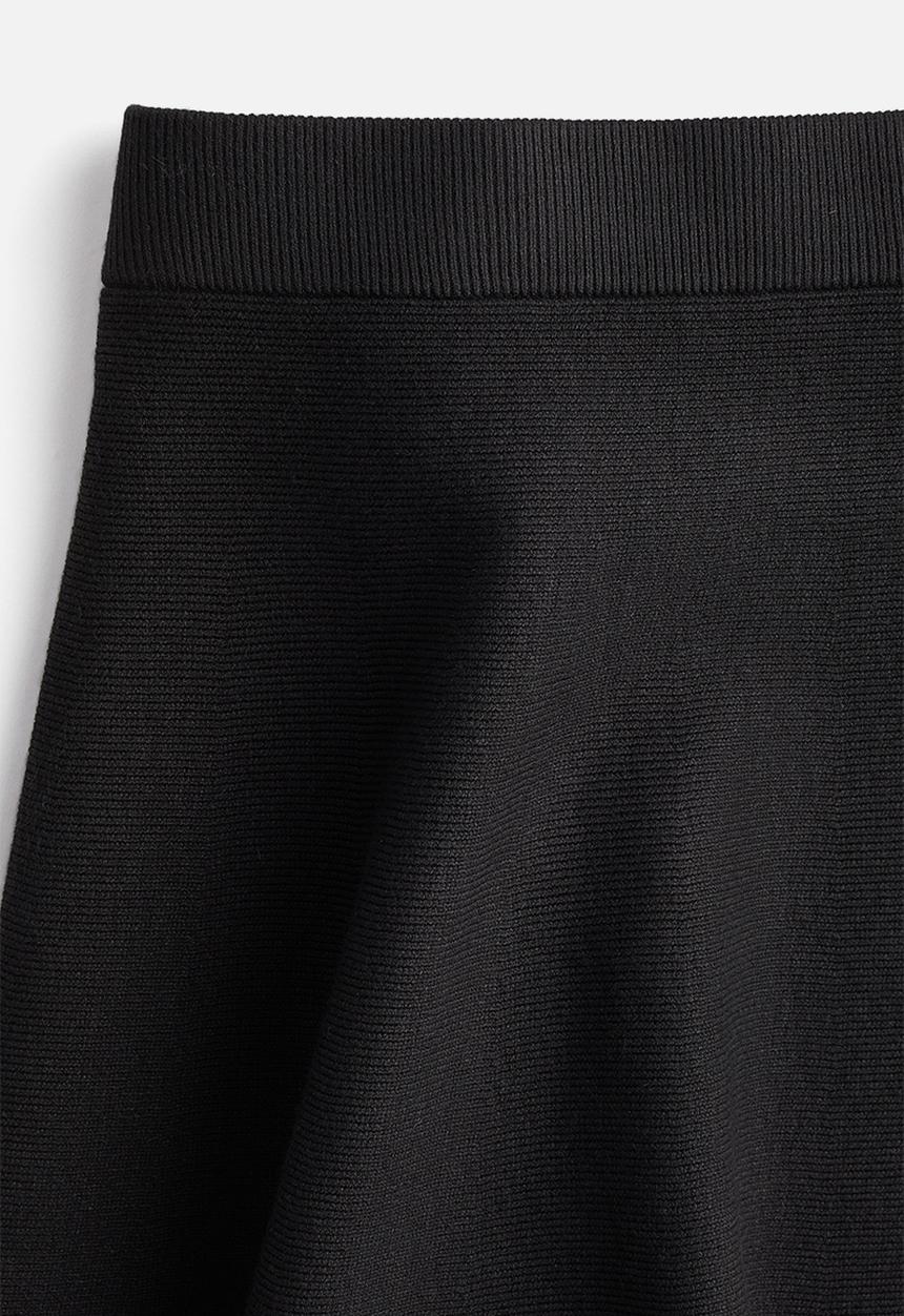 H&M - Flared knitted skirt - black