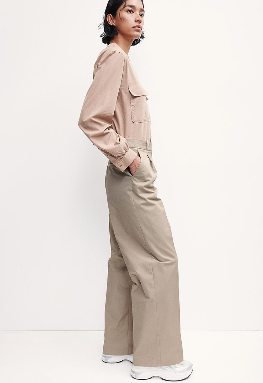 H&M - Crease-leg chinos - beige