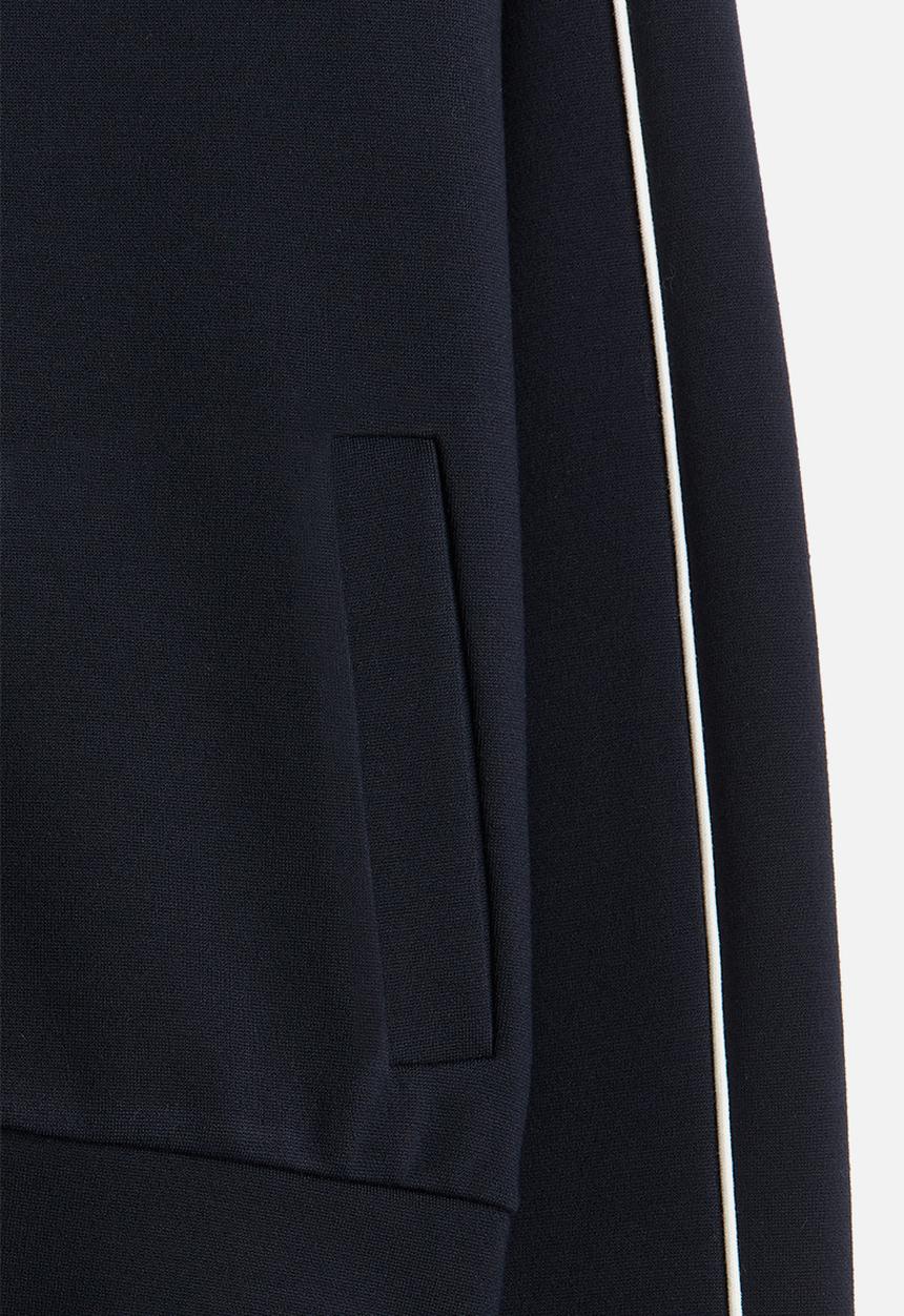 H&M - Piping-detail track jacket - navy blue