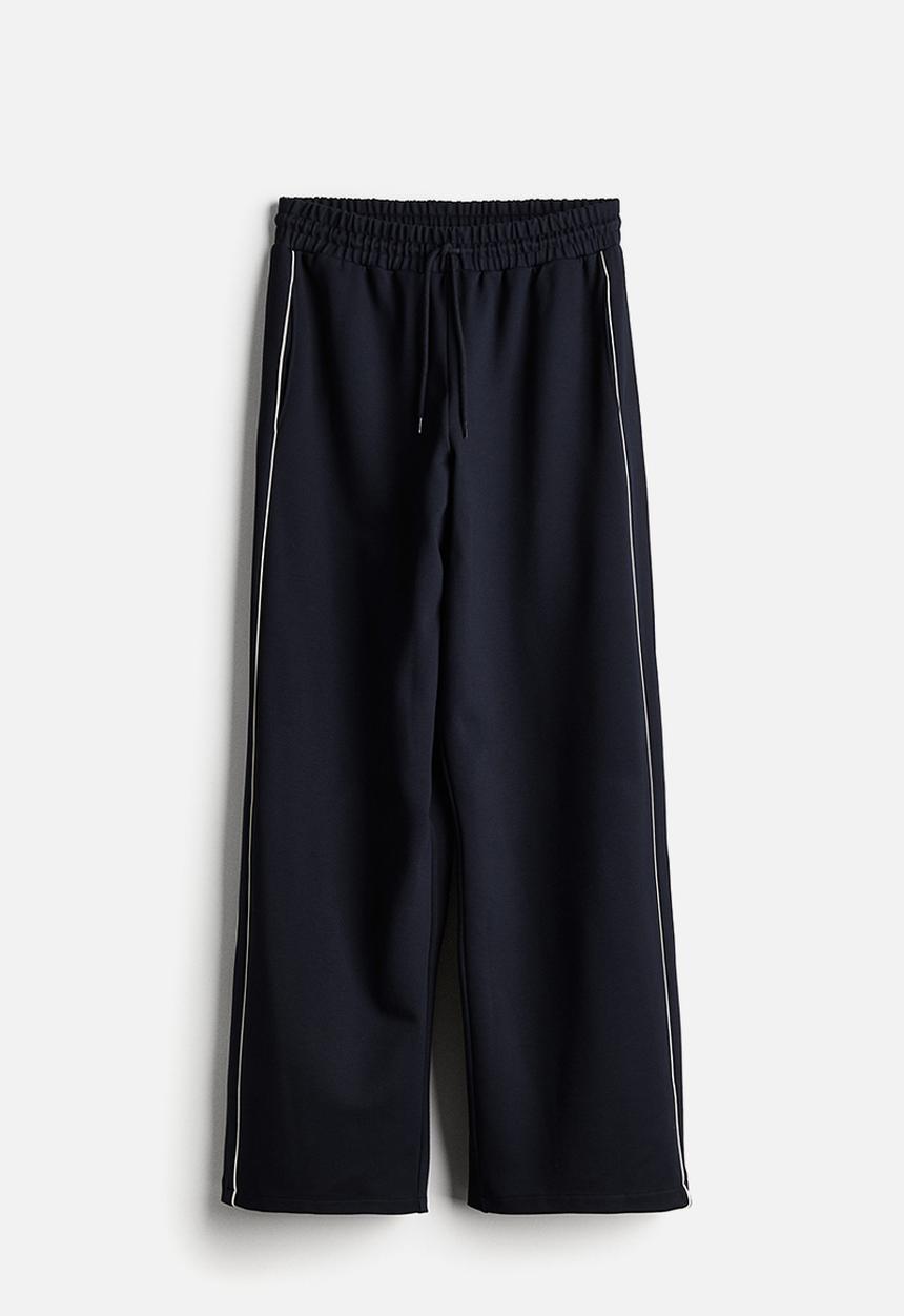 H&M - Piping-detail track pants - navy blue