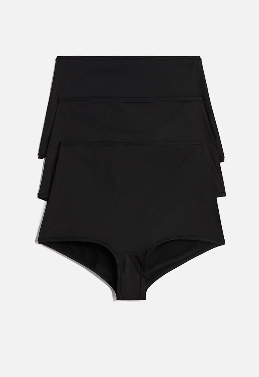 H&M - 3-Pack microfibre shortie briefs - black