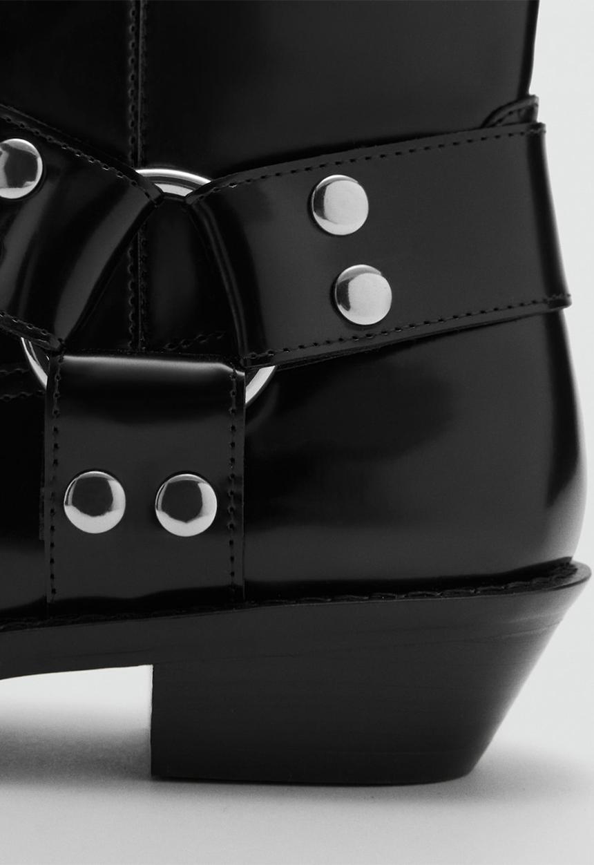 MANGO - Square toe boot - black