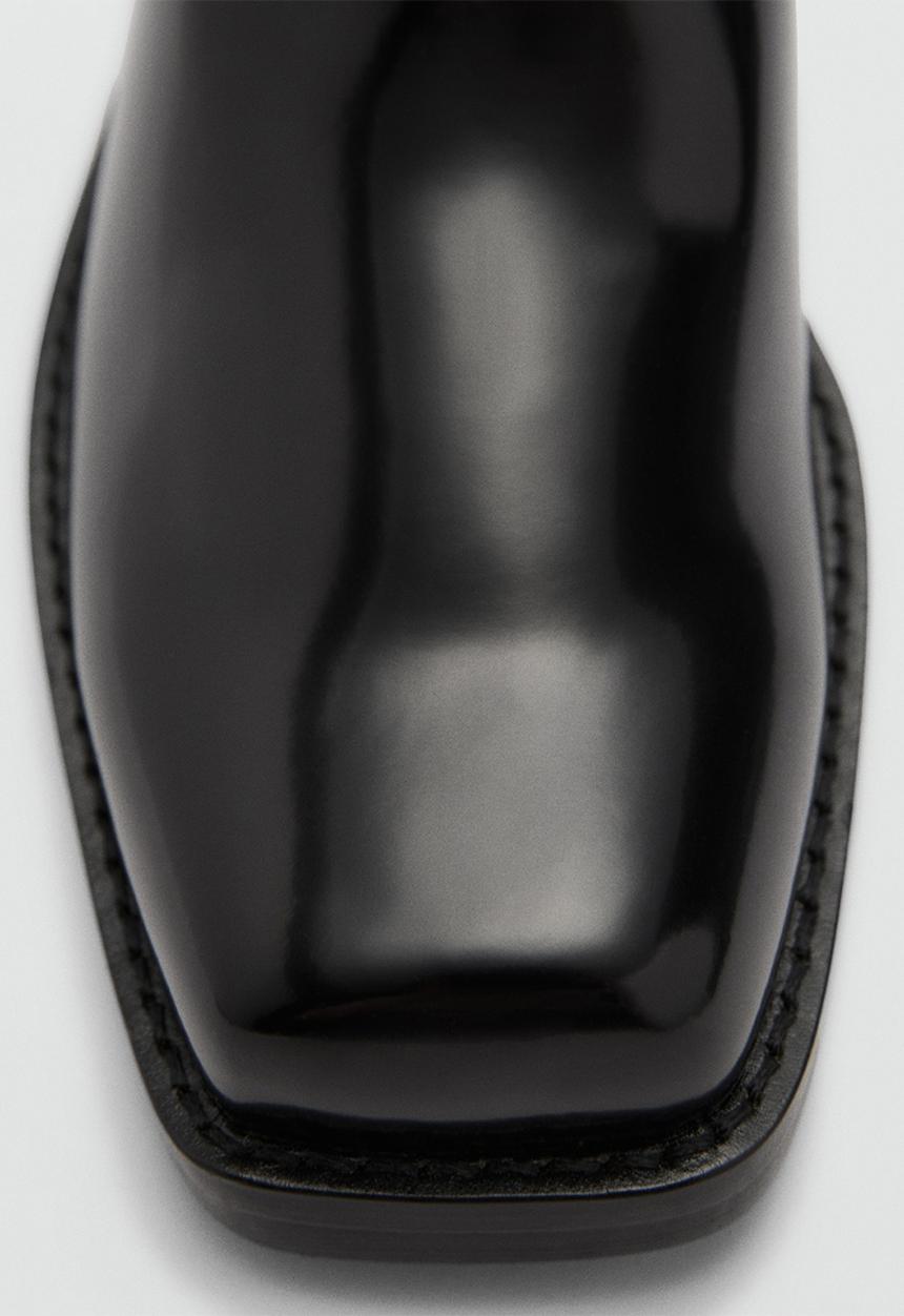 MANGO - Square toe boot - black