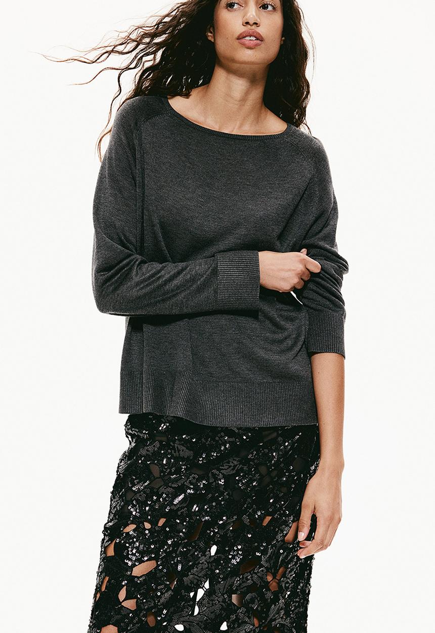 H&M - Fine-knit jumper - dark grey marl