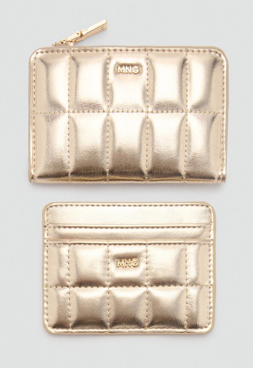 MANGO - Praline cardholder - gold