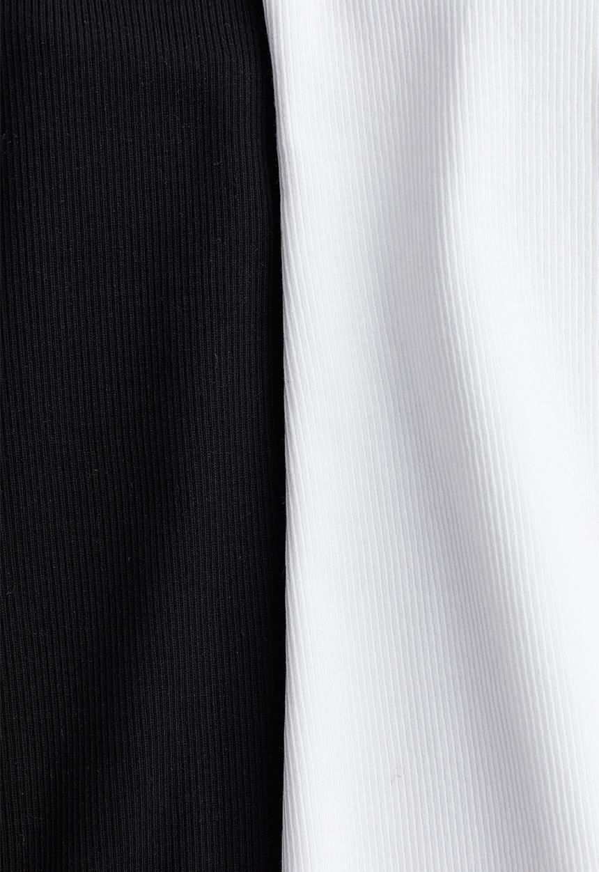 H&M - Mama 2-pack nursing strappy tops - white & black