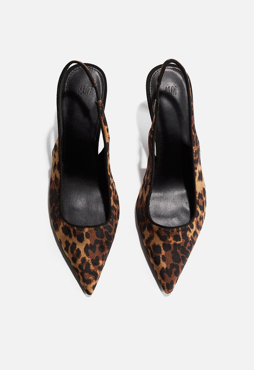 H&M - Slingback court shoes - beige & leopard print