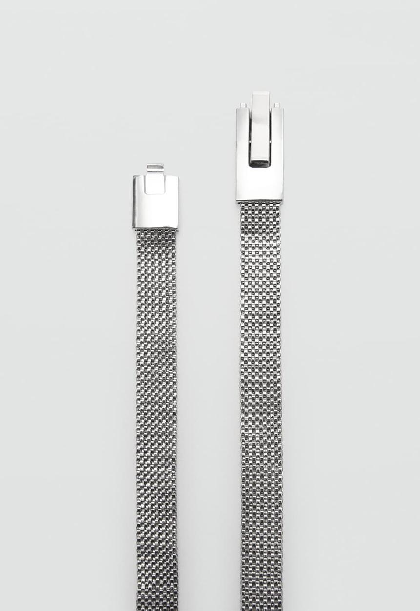 MANGO - Tomy belt - silver