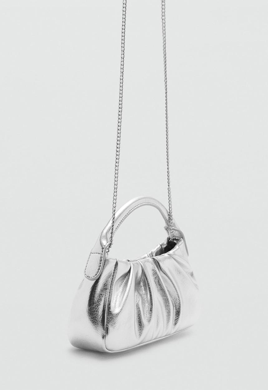 MANGO - Leon crossbody bag - silver