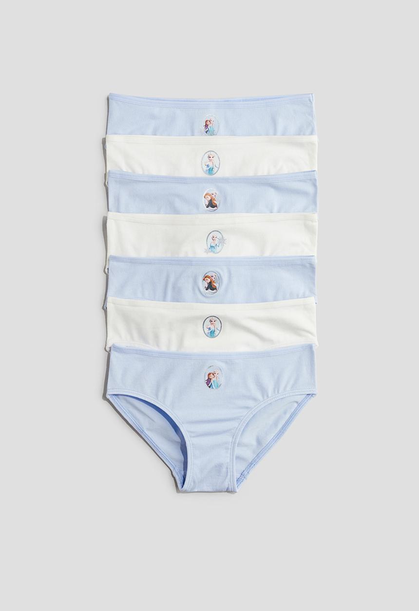 H&M - 7-Pack cotton briefs - light blue & frozen 