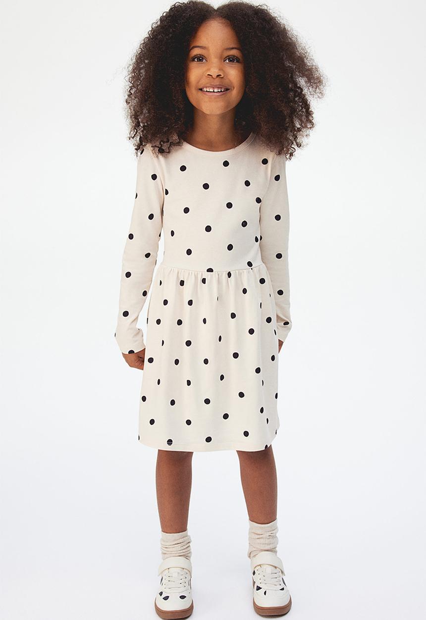 H&M - Printed cotton dress - beige