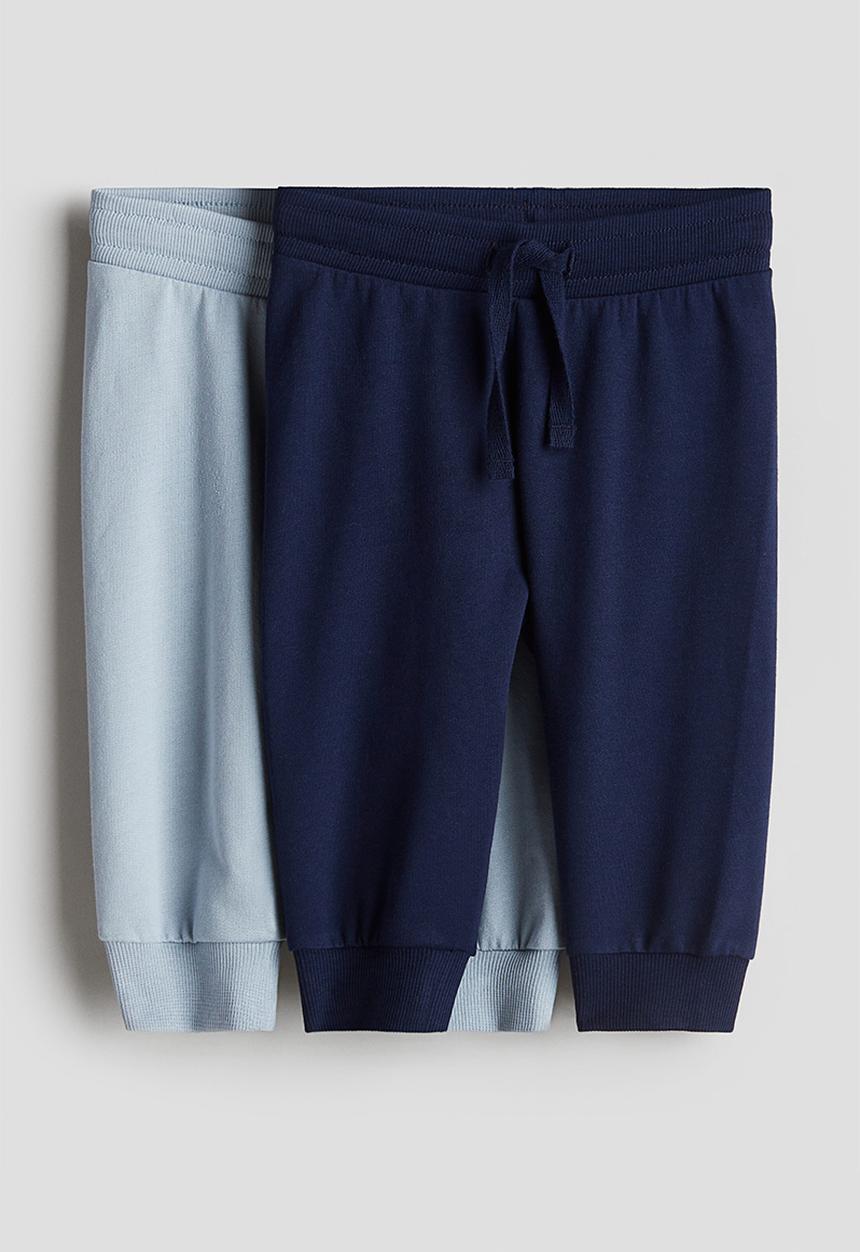 H&M - 2-Pack joggers - dark blue/light blue
