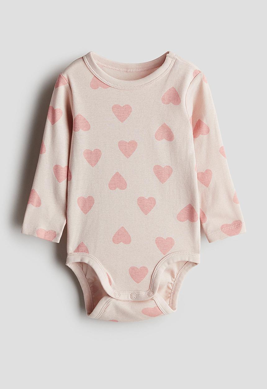 H&M - Long-sleeved bodysuit - Pink