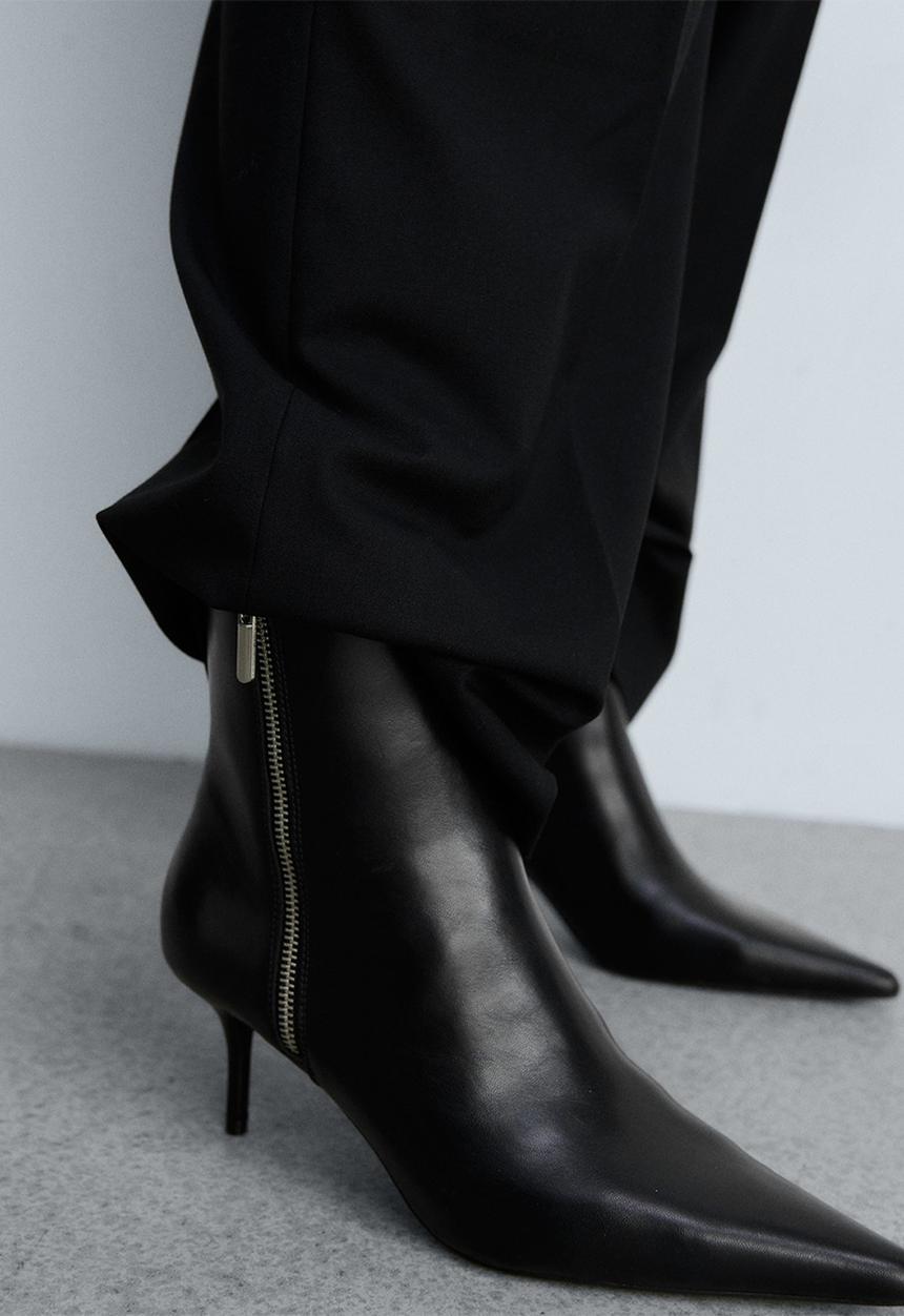MANGO - Zip ankle boot - black