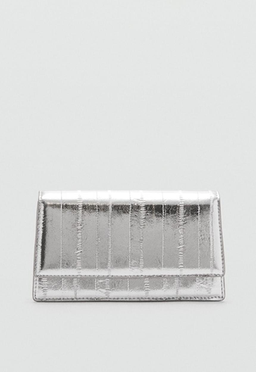 MANGO - Rain crossbody bag - silver