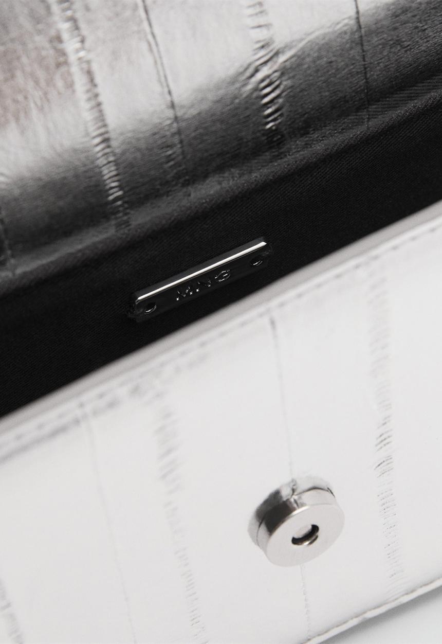MANGO - Rain crossbody bag - silver