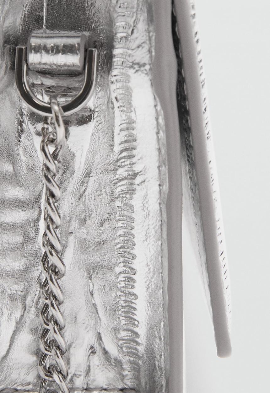 MANGO - Rain crossbody bag - silver