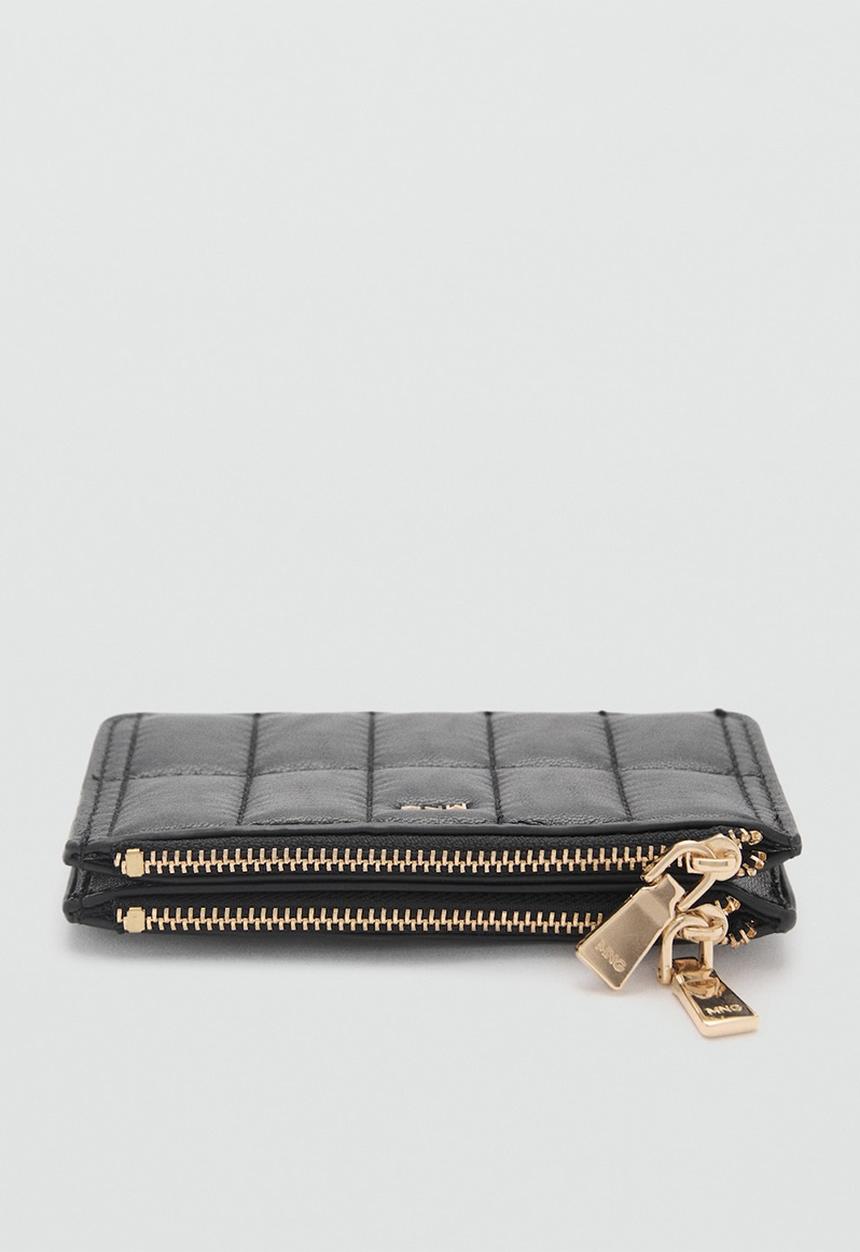 MANGO - Purse praline - black