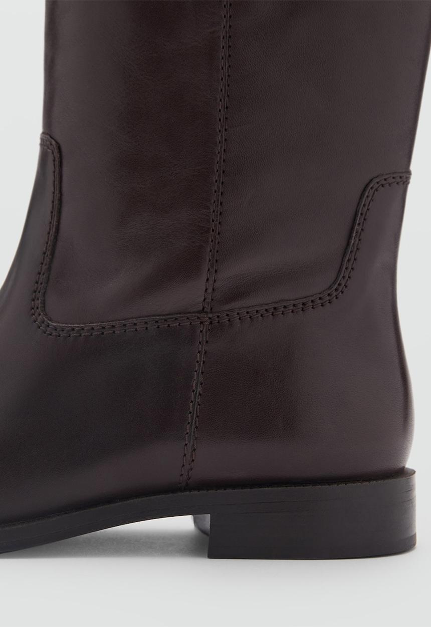MANGO - Amor leather boot - dark brown