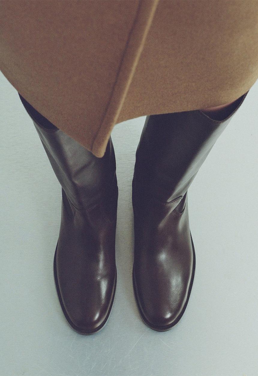 MANGO - Amor leather boot - dark brown