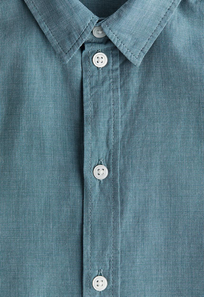 H&M - Long-sleeved cotton shirt - Turquoise