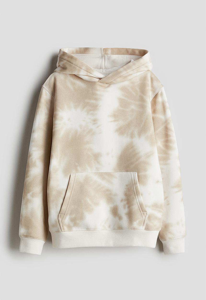 H&M - Hoodie - light beige/tie-dye 