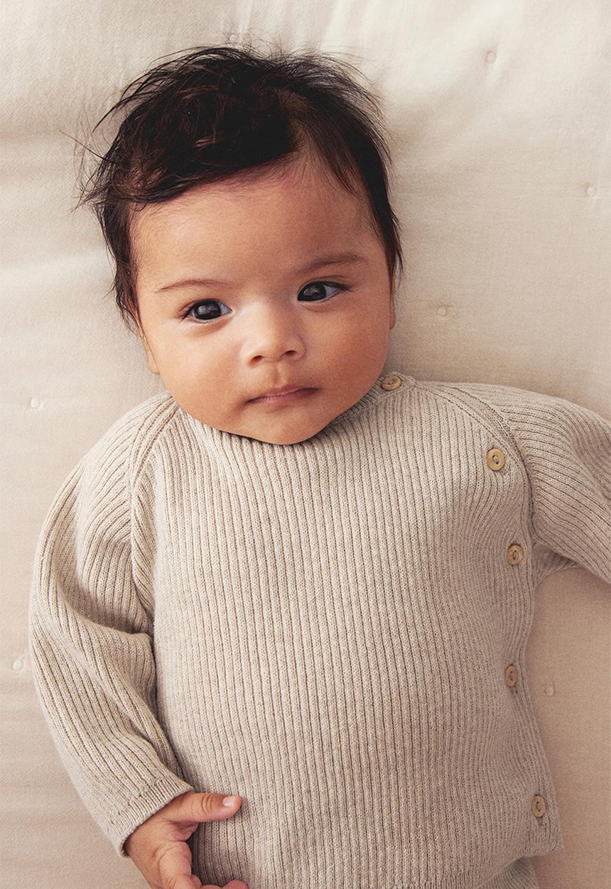 H&M - 2-Piece cotton set - light beige