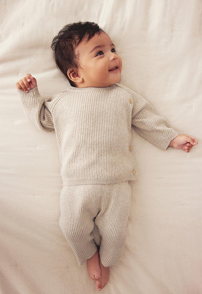 H&M - 2-Piece cotton set - light beige