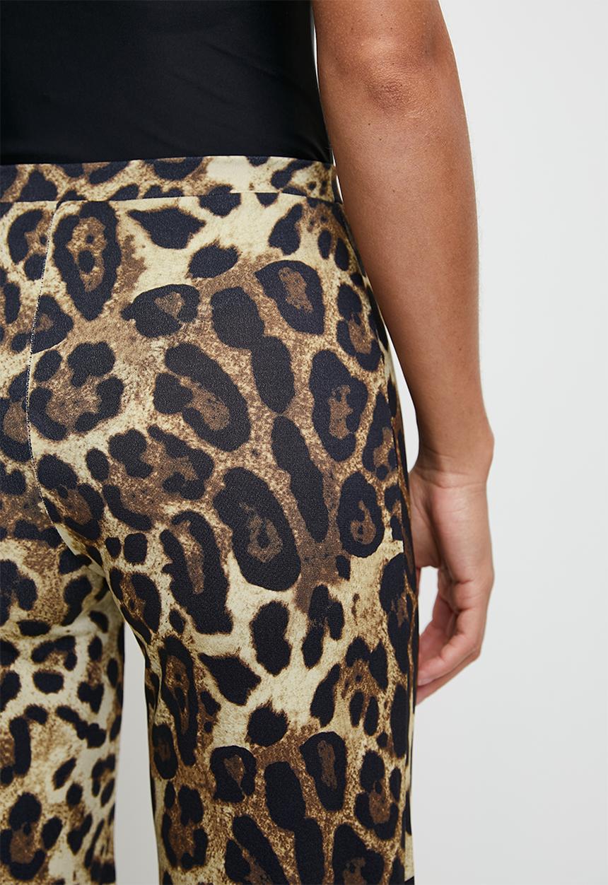 boohoo - Leopard Print Wide Leg Trouser - Leopard
