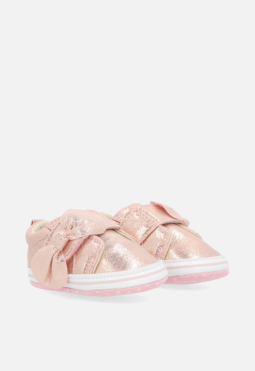Pop Candy - Bowknot metallic sneakers - pink