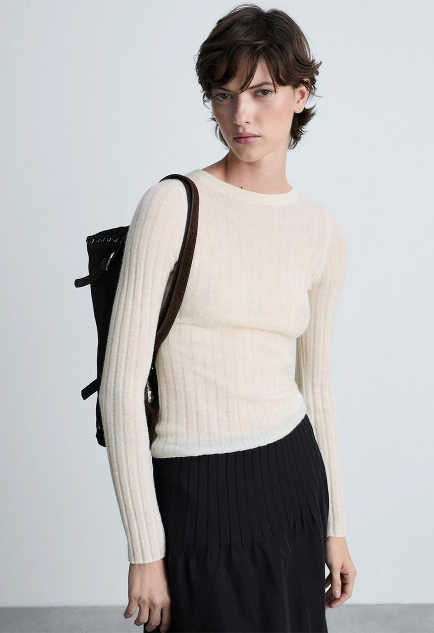 MANGO - Sweater gardenia - natural