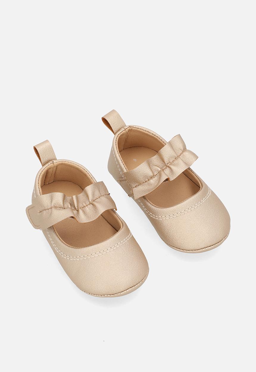 Pop Candy - Ruched strap pumps - gold