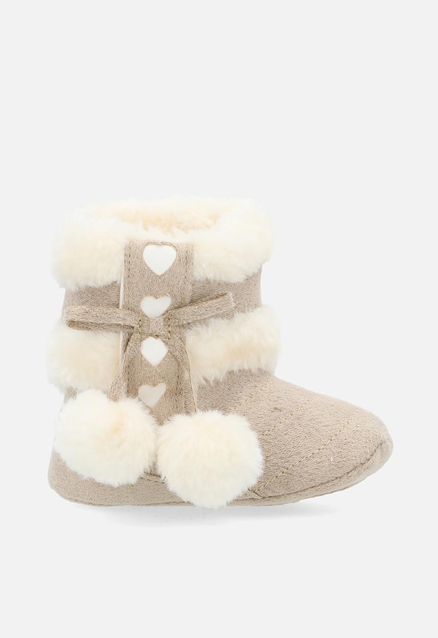 Pop Candy - Shearling boots - beige