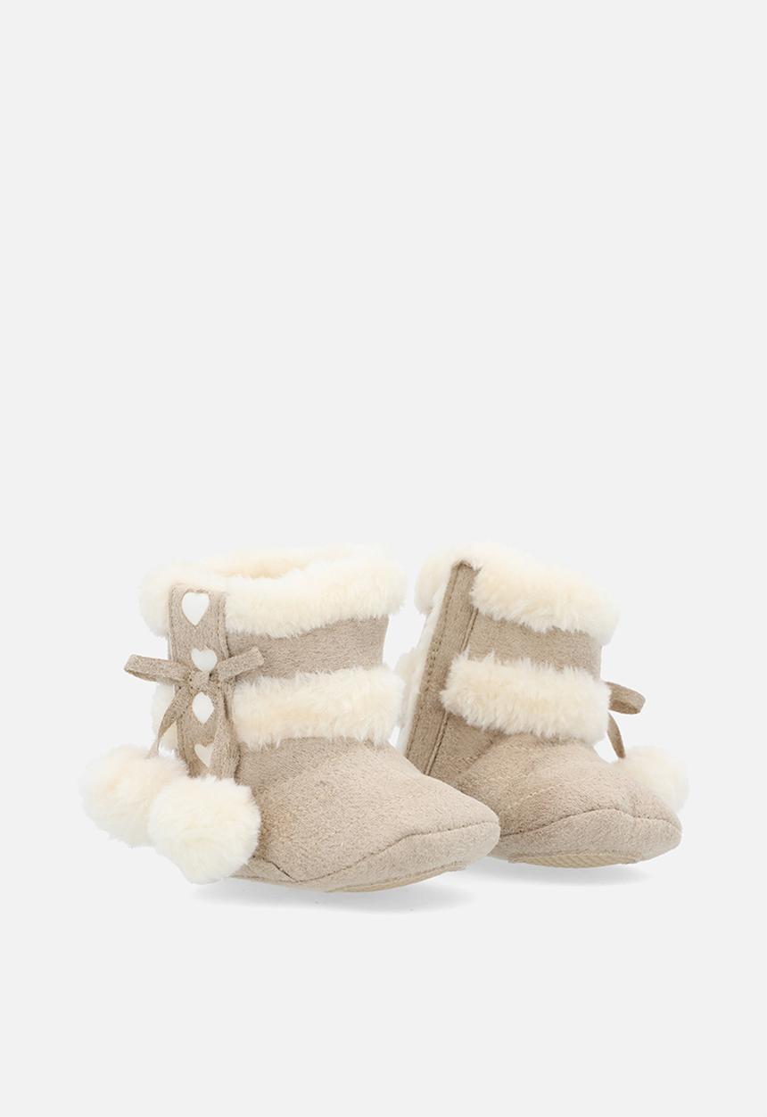 Pop Candy - Shearling boots - beige