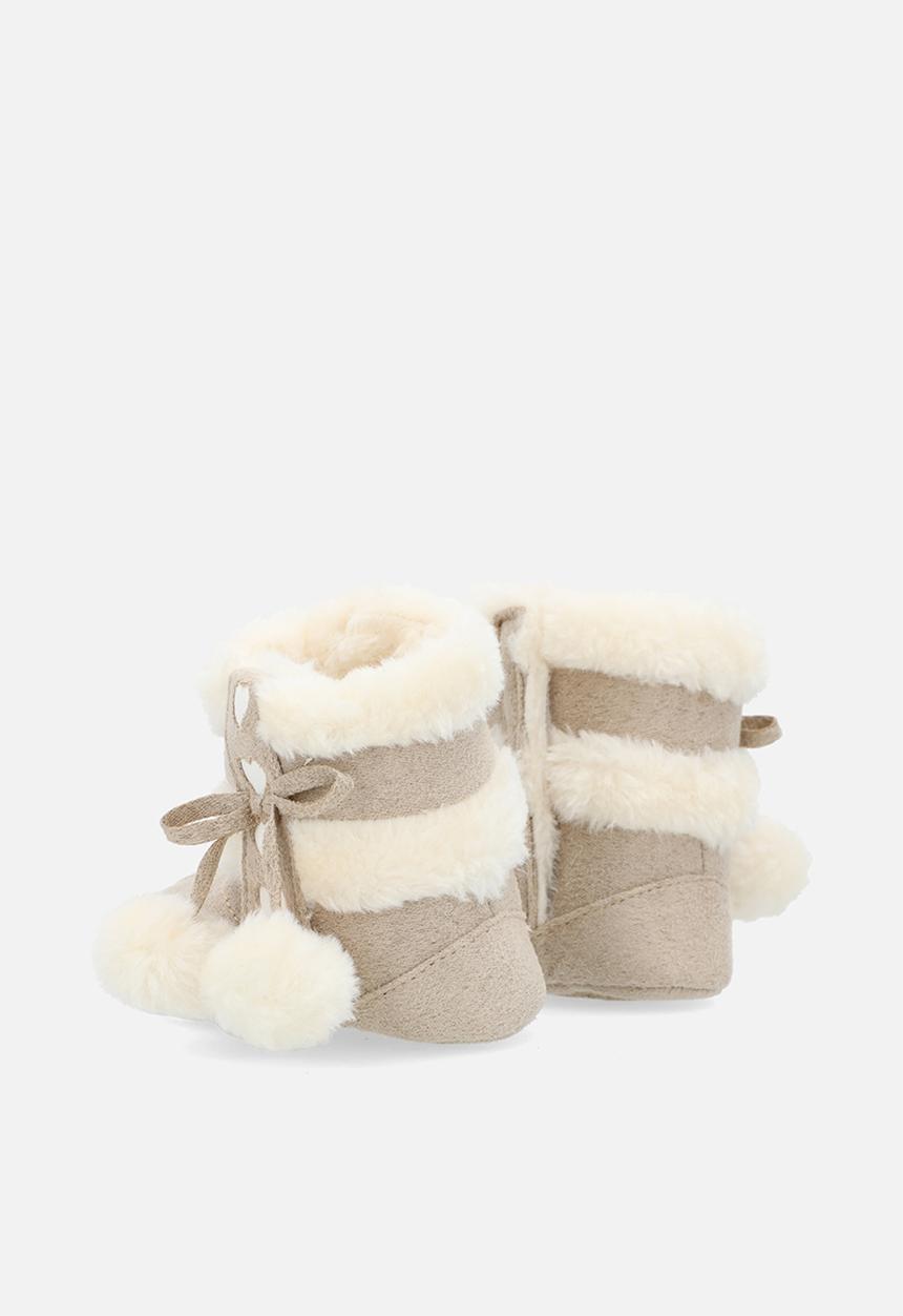 Pop Candy - Shearling boots - beige