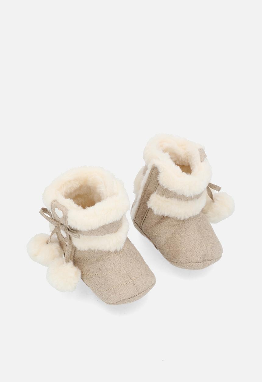 Pop Candy - Shearling boots - beige