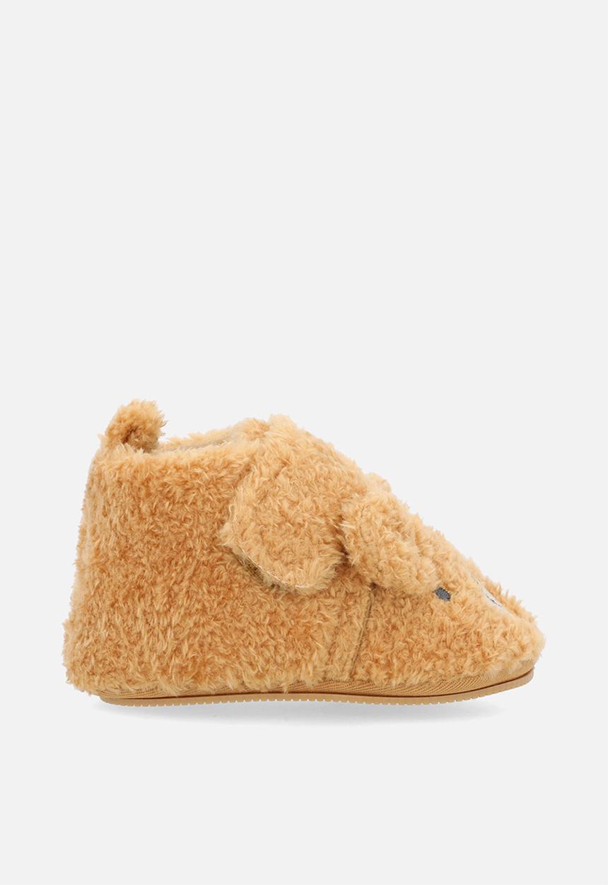Pop Candy - Teddy fleece booties - brown
