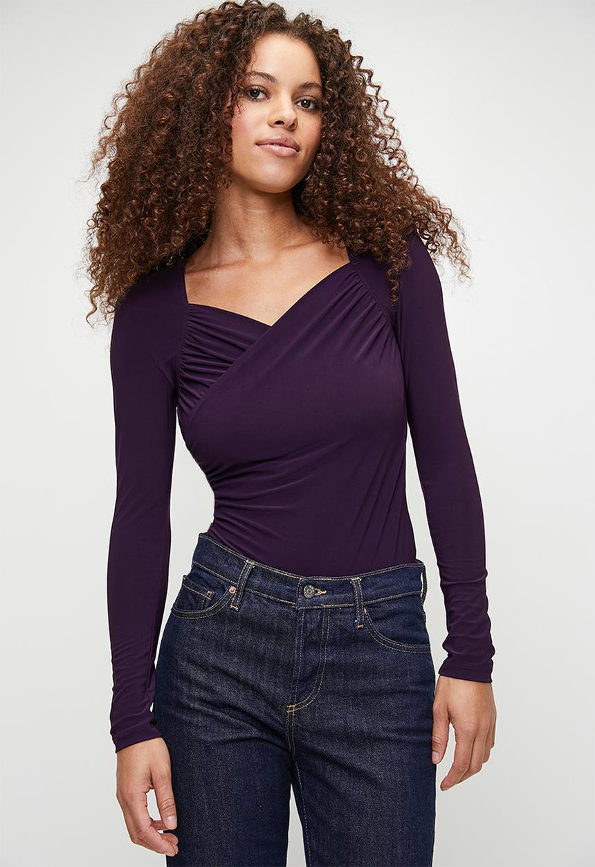Trendyol - Plum padded knitted bodysuit