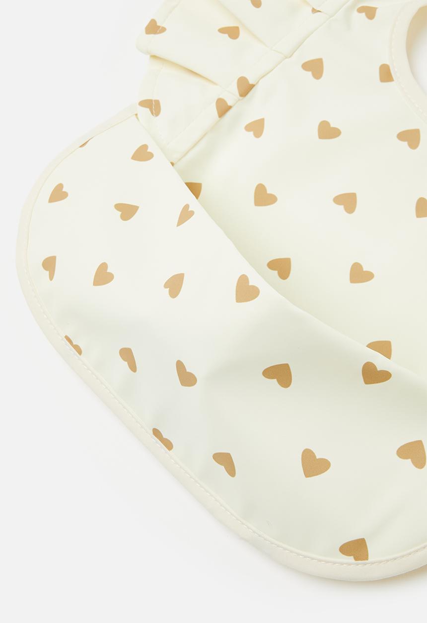 Pop Candy - Heart print bib-white