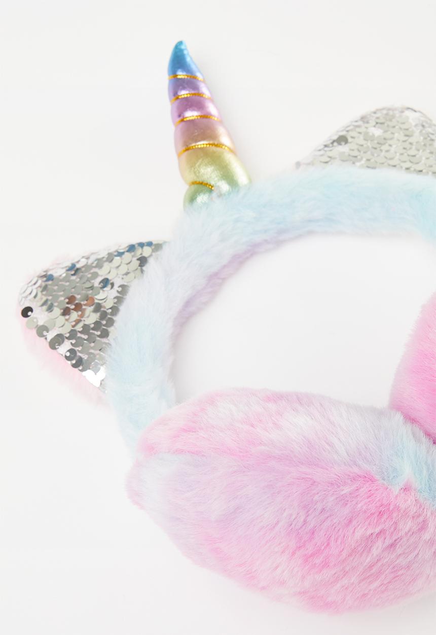 Pop Candy - Plush unicorn ear muffs - multi