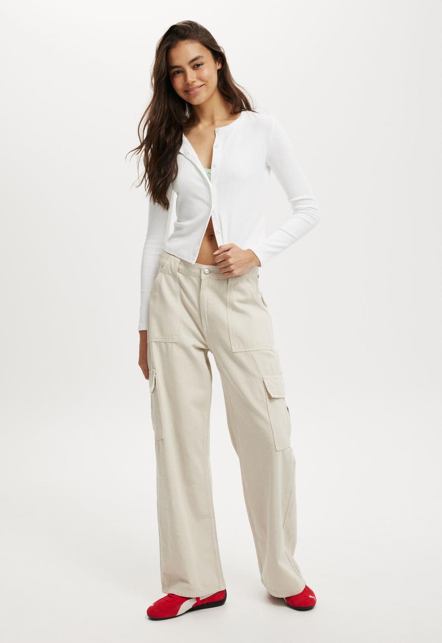 Cotton On - Scarlet Pointelle Cardi - White