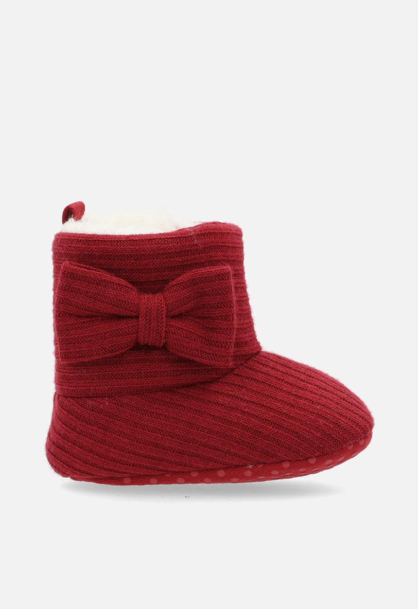 Pop Candy - Shearling lined boots - maroon