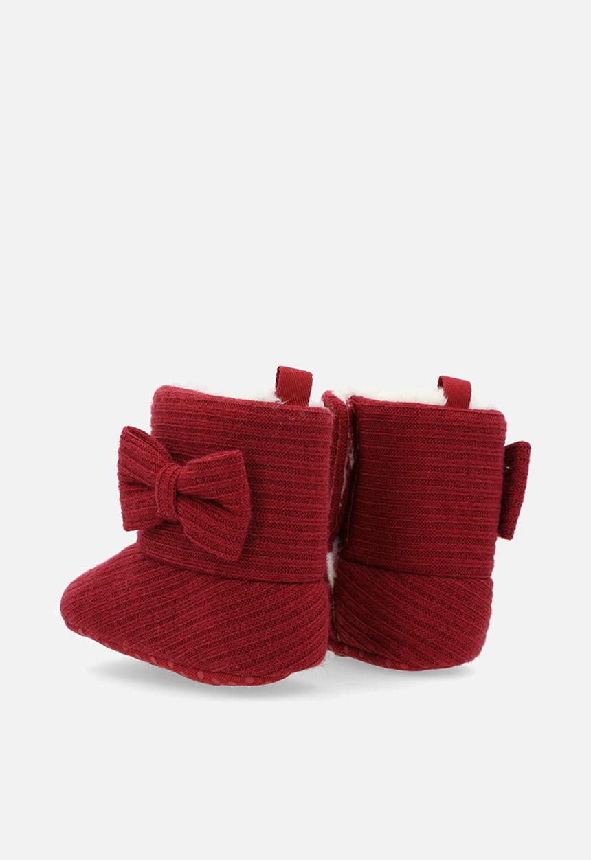 Pop Candy - Shearling lined boots - maroon