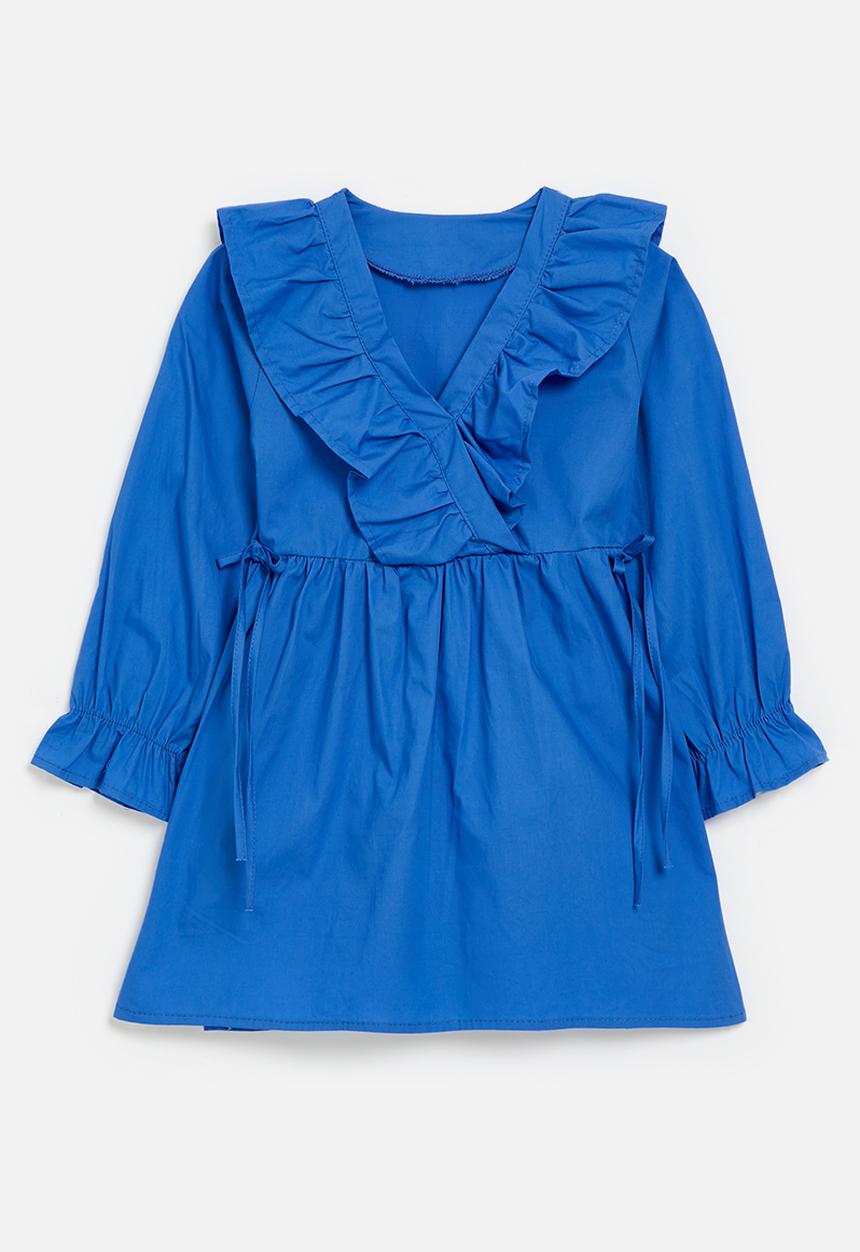 Pop Candy - Frilled dress-blue