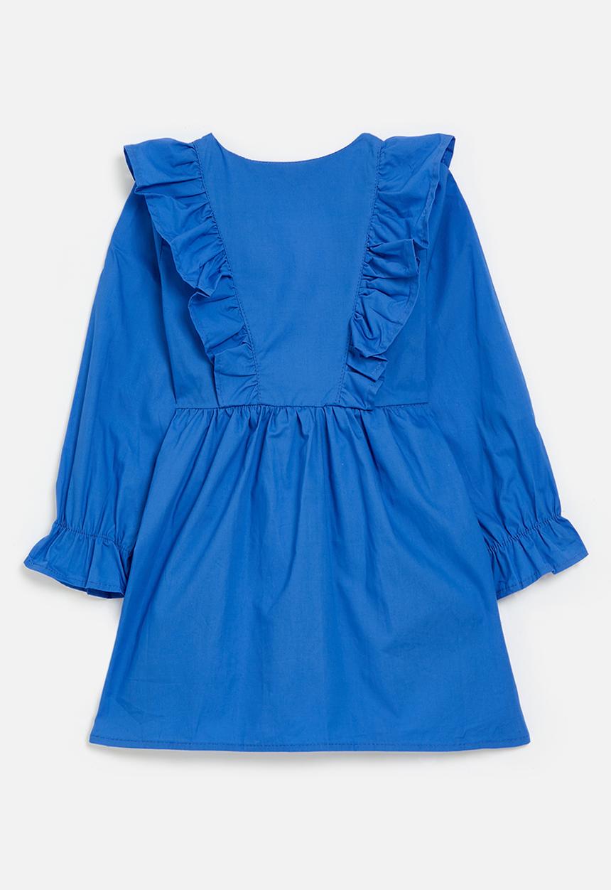 Pop Candy - Frilled dress-blue