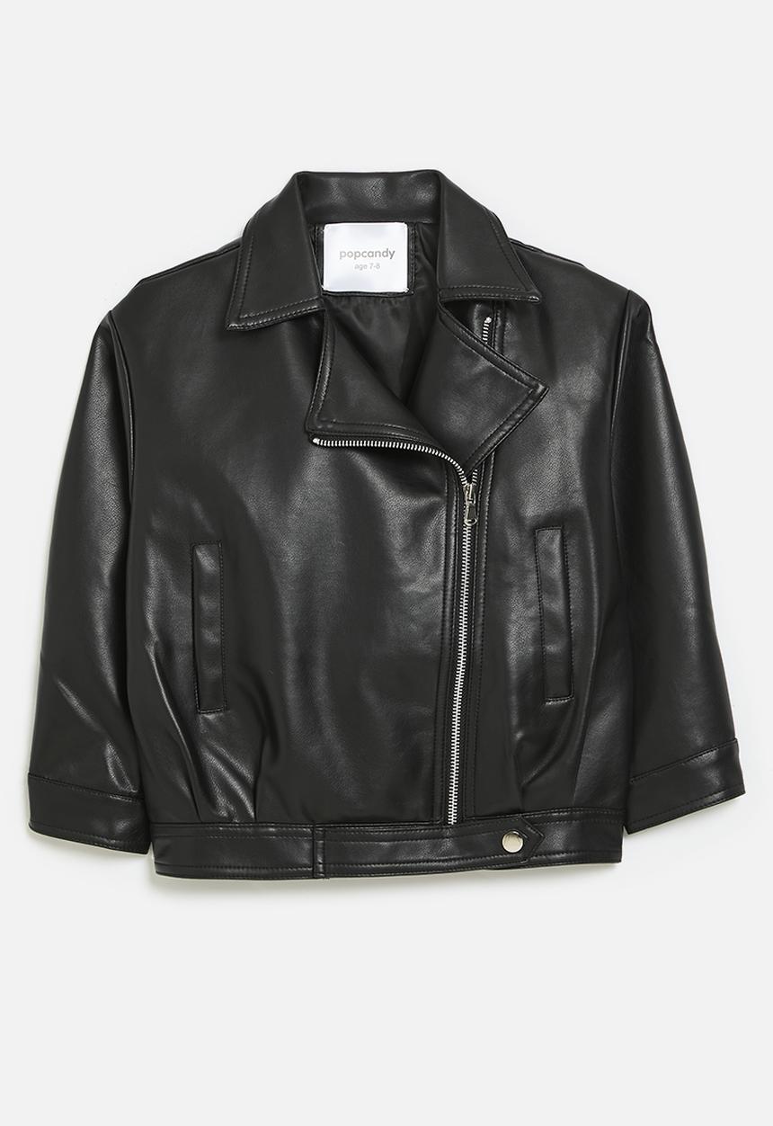 Pop Candy - Faux leather jacket-black