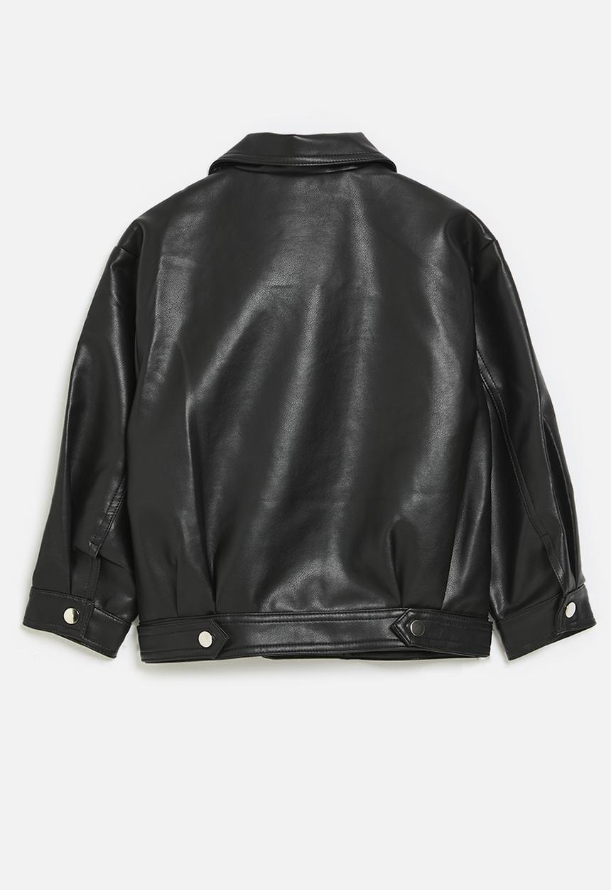 Pop Candy - Faux leather jacket-black